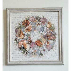 Janlynn - 'Seashell Wreath' #023-0359 - cross stitch kit - 17" x 17"